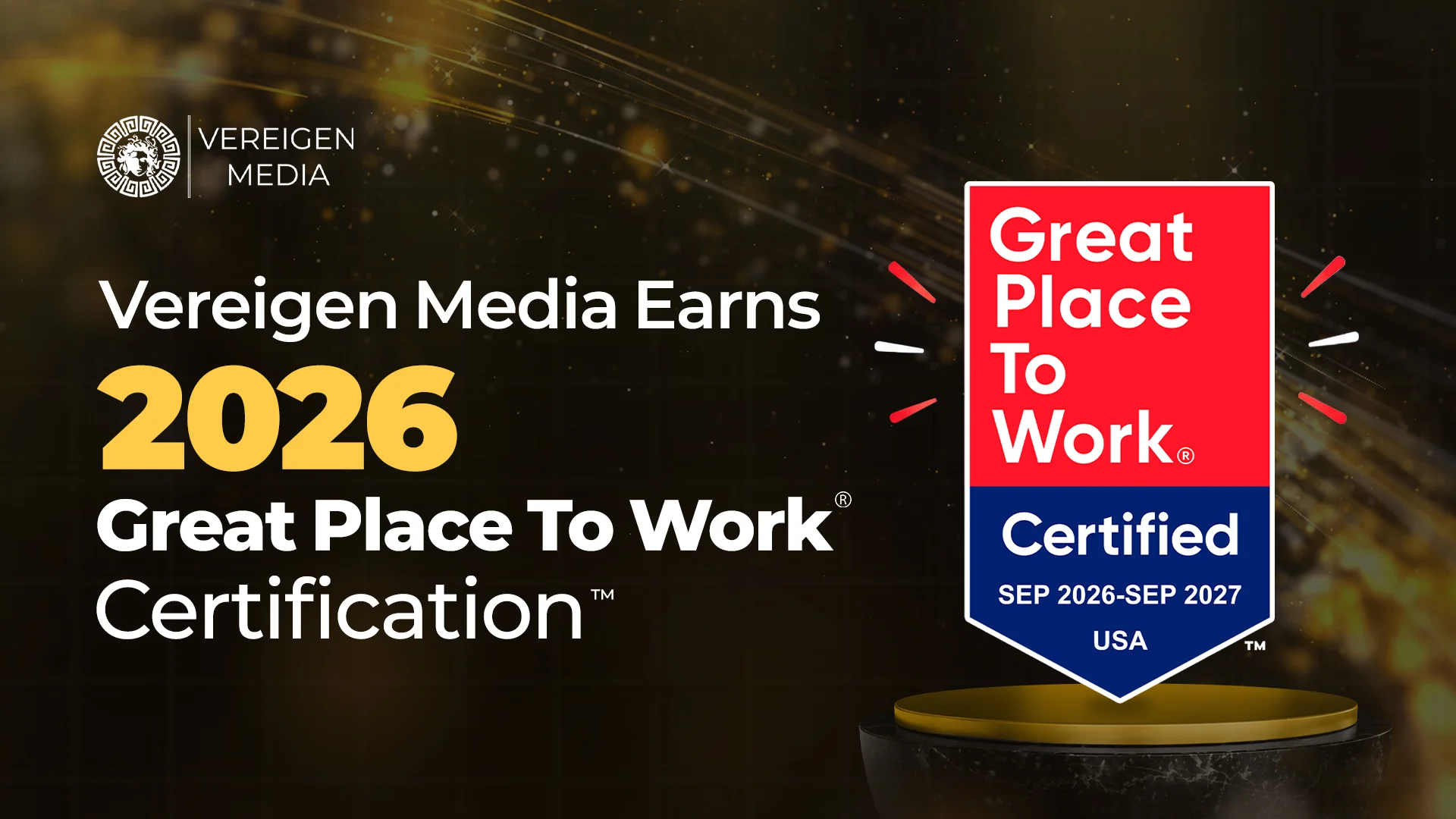 Vereigen Media Earns 2026 Great Place to Work Certification